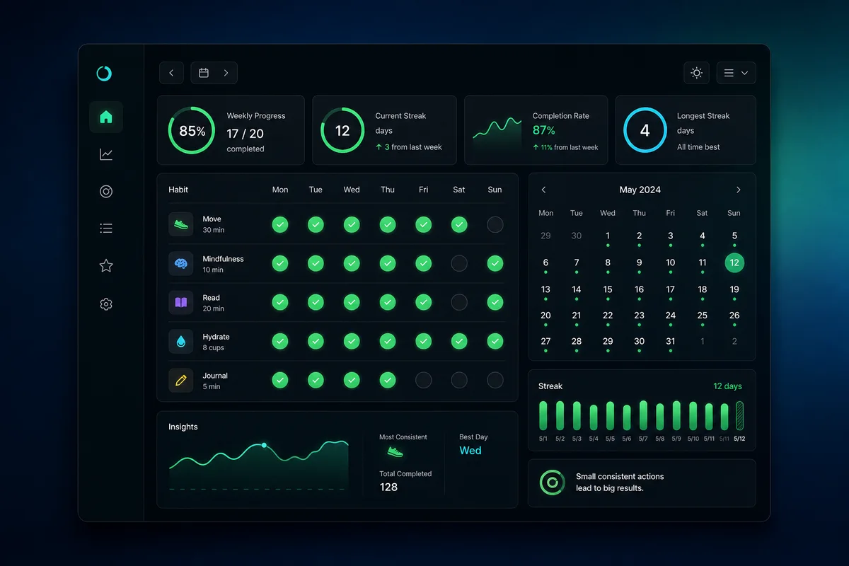 Habit Tracker interface